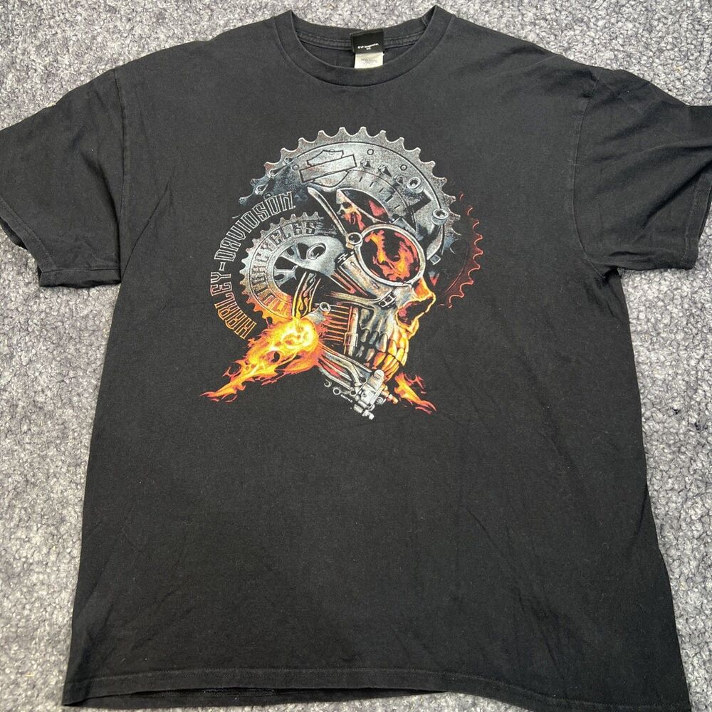 Harley Davidson Las Vegas Black Tee Shirt XL Skull 2017 Biker